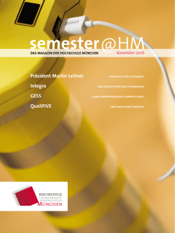 semester @HM - Hochschule München