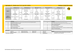 Speiseplan 51. Woche vom 19.12. bis 25.12.2016 Klinikum Schloß