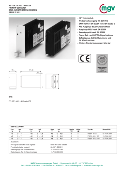 P3051 - MGV Stromversorgungen