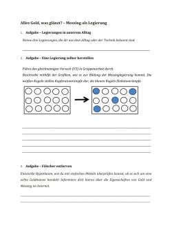 Alles Gold, was glänzt? – Messing als Legierung