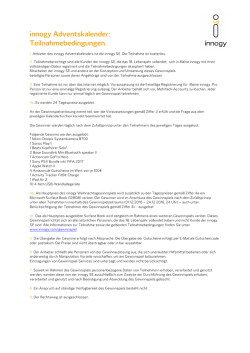 innogy Adventskalender: Teilnahmebedingungen.