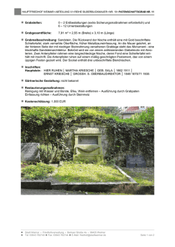 Grabstellen - Stadt Weimar