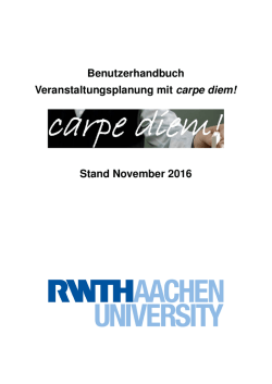 Handbuch - carpe diem!