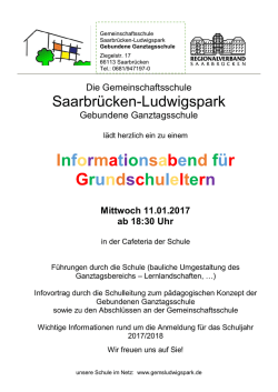 Infoabend f&uuml;r Grundschuleltern - Gemeinschaftsschule Saarbr&uuml;cken
