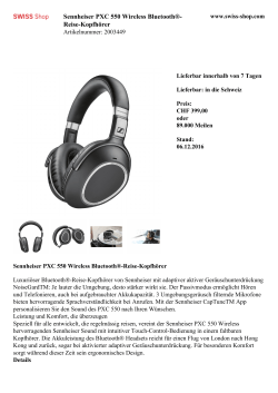 Sennheiser PXC 550 Wireless Bluetooth®- Reise