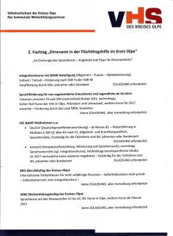Impulsvortrag Sprachkurse vom 2. Fachtag Ehrenamt in der