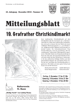 Mitteilungsblatt Dezember 2016 - Verwaltungsgemeinschaft Grafrath