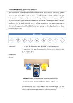 Mit Windkraft einen Elektromotor betreiben