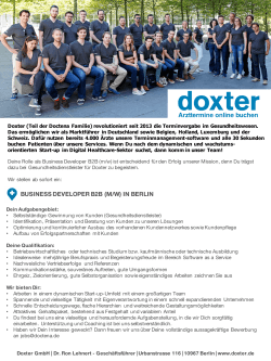Doxter Job Anzeige