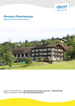 Pension Peterlebauer in Rothenthurn