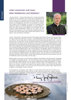 Adventsgruß von Militärbischof Dr. Franz-Josef