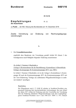 Bundesrat 648/1/16 Empfehlungen