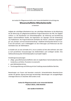 Wissenschaftliche Mitarbeiterstelle