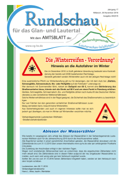 Die „Winterreifen - Verordnung“ - Verbandsgemeinde Lauterecken