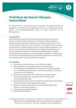 Praktikum bei Special Olympics Deutschland