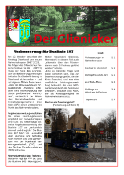 " Der Glienicker", Ausgabe 2/2016 als