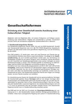 Praxishinw eis Gesellschaftsformen
