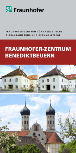 fraunhofer-zentrum benediktbeuern - Fraunhofer