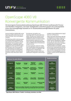 OpenScape 4000 V8 Konvergente Kommunikation