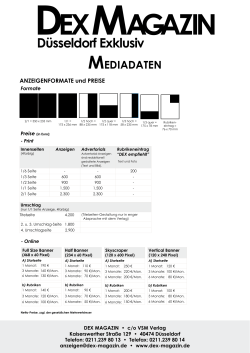 Mediadaten - DEX MAGAZIN