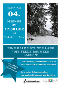 Plakat 04-12-2016 - Evangelische Kirchengemeinde Heessen