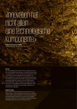 Innovation hat nicht alleine eine technologische Komponente