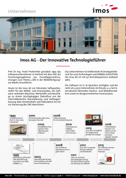 imos AG - Der innovative Technologief&uuml;hrer Unternehmen
