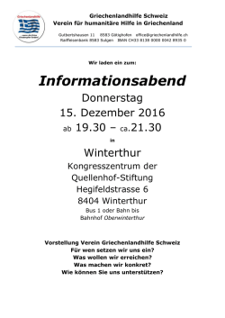 Einladung  - Griechenlandhilfe