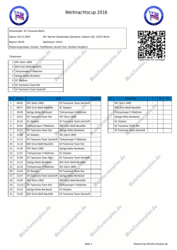 Druckansicht - MeinTurnierplan.de