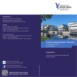 Flyer_Transfertreffen - Hochschule Rhein-Waal