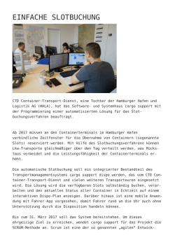 Einfache Slotbuchung