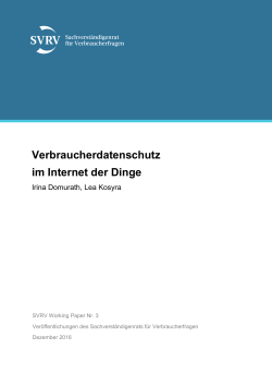 Dokument herunterladen - Sachverst&auml;ndigenrat f&uuml;r Verbraucherfragen