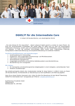 DGKS/P für die Intermediate Care
