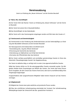 Vereinssatzung (PDF