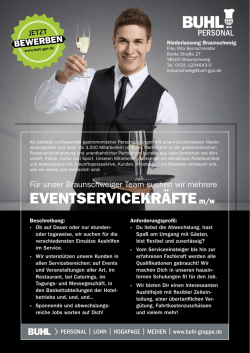 EVENTSERVICEKRÄFTEm /w - TU Braunschweig CareerService
