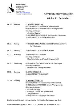 GOTTESDIENSTORDNUNG