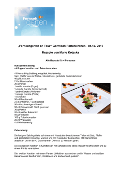„Fernsehgarten on Tour“ Garmisch Partenkirchen - 04.12