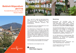 Baldreit-Stipendium - Baden
