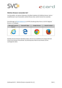 Welchen Browser verwenden Sie?