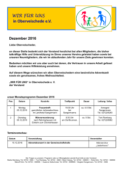 Programm Dezember 2016