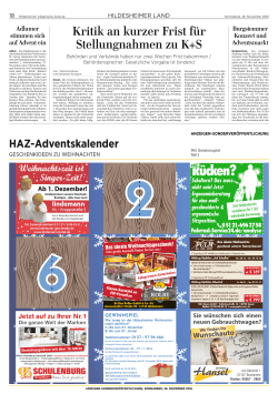 Rücken? - Hildesheimer Allgemeine Zeitung