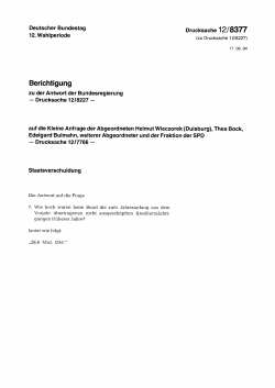 Berichtigung - DIP des Bundestages