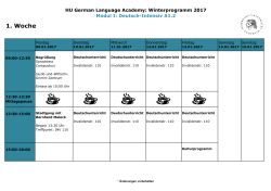 1. Woche - Sprachenzentrum