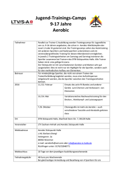 Jugend-Trainings-Camps - Aerobic St&uuml;tzpunkt Halle