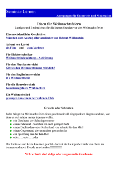 Ideen f&uuml;r Weihnachtsfeiern - Seminar