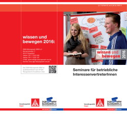 Bildungsprogramm 2016 für Betriebsräte PDF