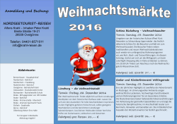 Übersicht Weihnachtsmärkte 2016 als PDF-Download