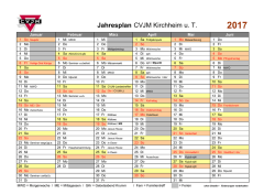 Jahresplan CVJM Kirchheim u. T.
