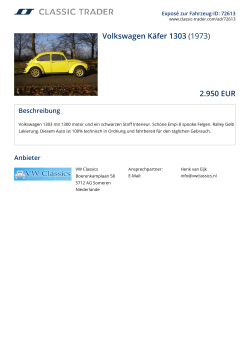 Volkswagen Käfer 1303 (1973) 2.950 EUR