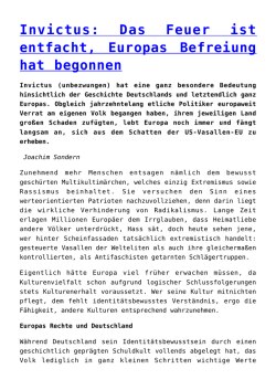 Invictus: Das Feuer ist entfacht, Europas Befreiung